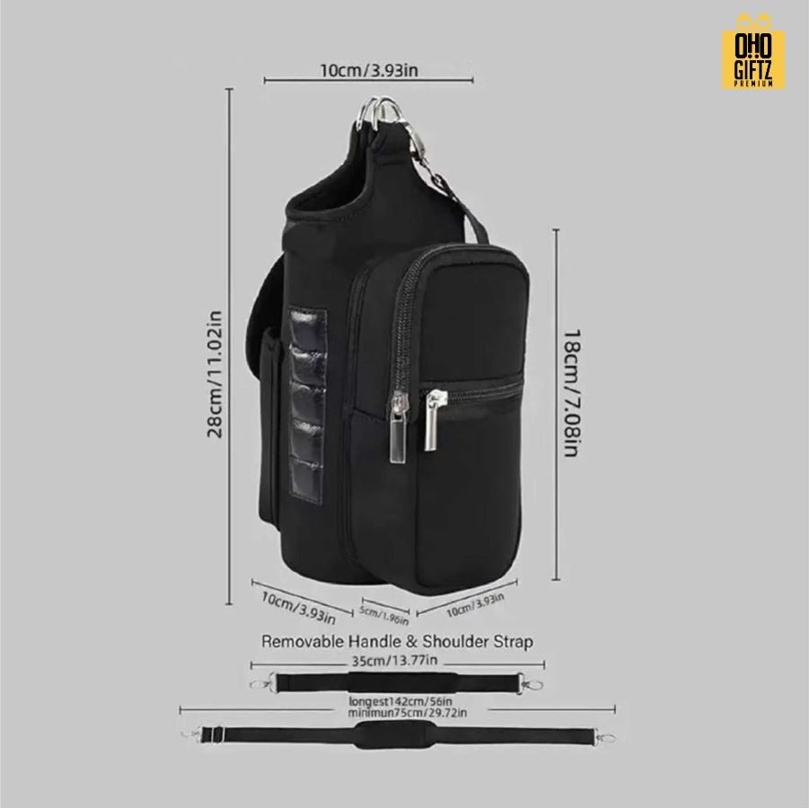 กระเป๋าใส่ขวดน้ำแม่เหล็ก ยึดติดแน่น สกรีนโลโก้ ทำเป็นของพรีเมี่ยมได้