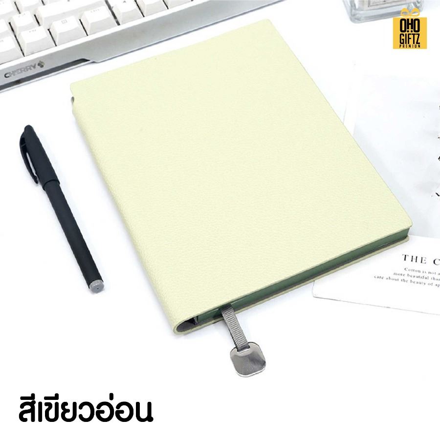 สมุดโน๊ตปกหนัง PU A5 สกรีนโลโก้ ทำเป็นของพรีเมี่ยม ของชำร่วย