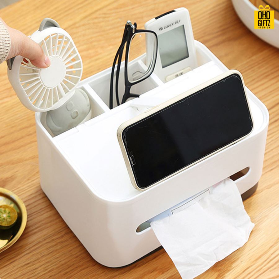 กล่องใส่ทิชชู่อเนกประสงค์ สกรีนโลโก้ ทำเป็นของพรีเมี่ยม ของชำร่วยได้