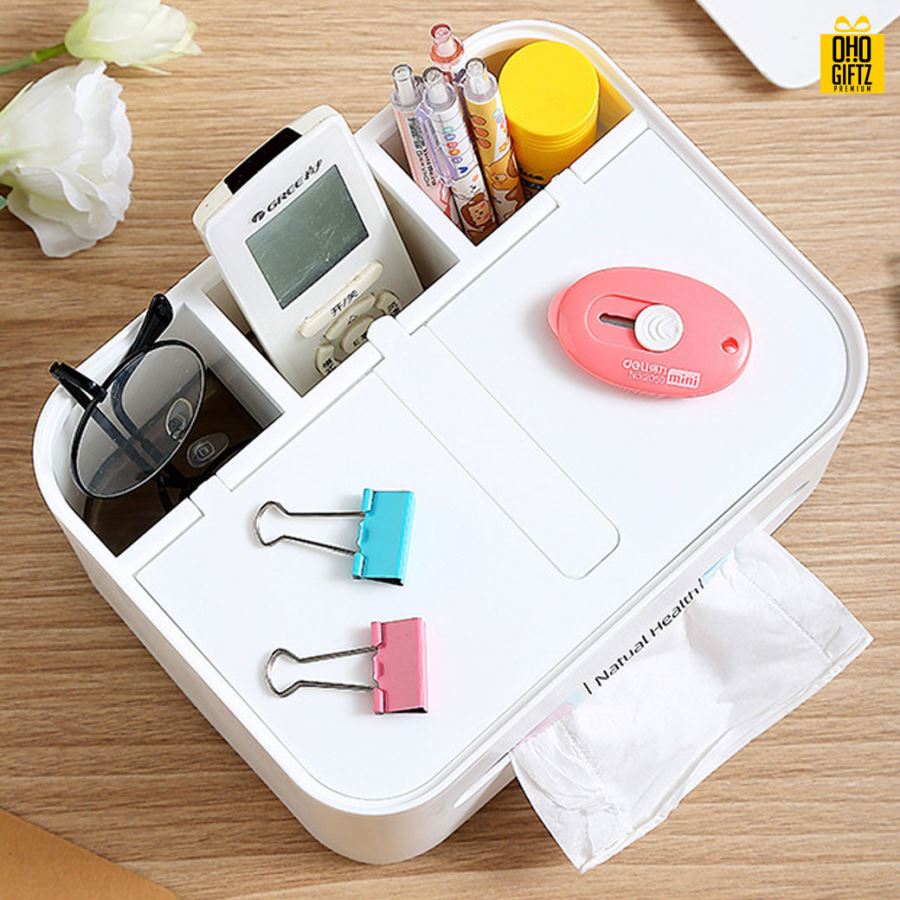 กล่องใส่ทิชชู่อเนกประสงค์ สกรีนโลโก้ ทำเป็นของพรีเมี่ยม ของชำร่วยได้