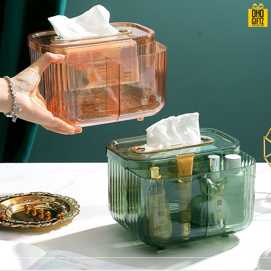 กล่องใส่ทิชชู่อเนกประสงค์ สกรีนโลโก้ ทำเป็นของพรีเมี่ยม ของชำร่วยได้