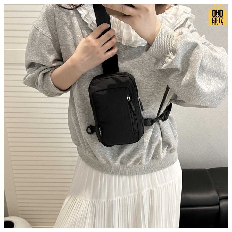 กระเป๋าคาดอก สกรีนโลโก้ ทำเป็นของพรีเมี่ยมได้