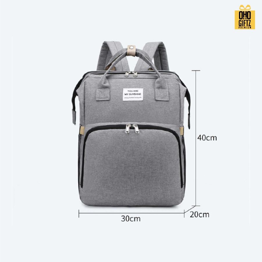 กระเป๋าคุณแม่ลูกน้อย ยืดออกเป็นเปลได้ สกรีนโลโก้ ทำเป็นของพรีเมี่ยม