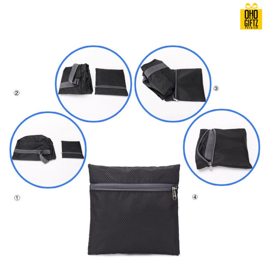 กระเป๋าพับเก็บได้ Carry on สกรีนโลโก้ ทำเป็นของพรีเมี่ยม ของที่ระลึก