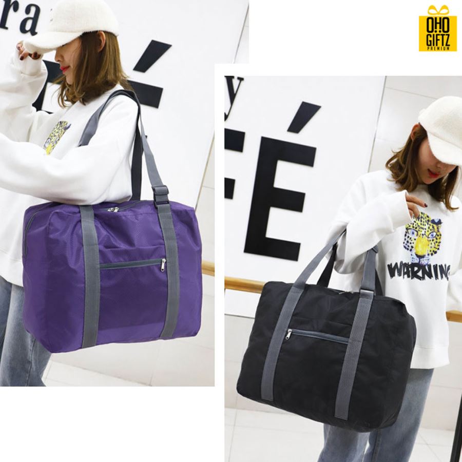 กระเป๋าพับเก็บได้ Carry on สกรีนโลโก้ ทำเป็นของพรีเมี่ยม ของที่ระลึก