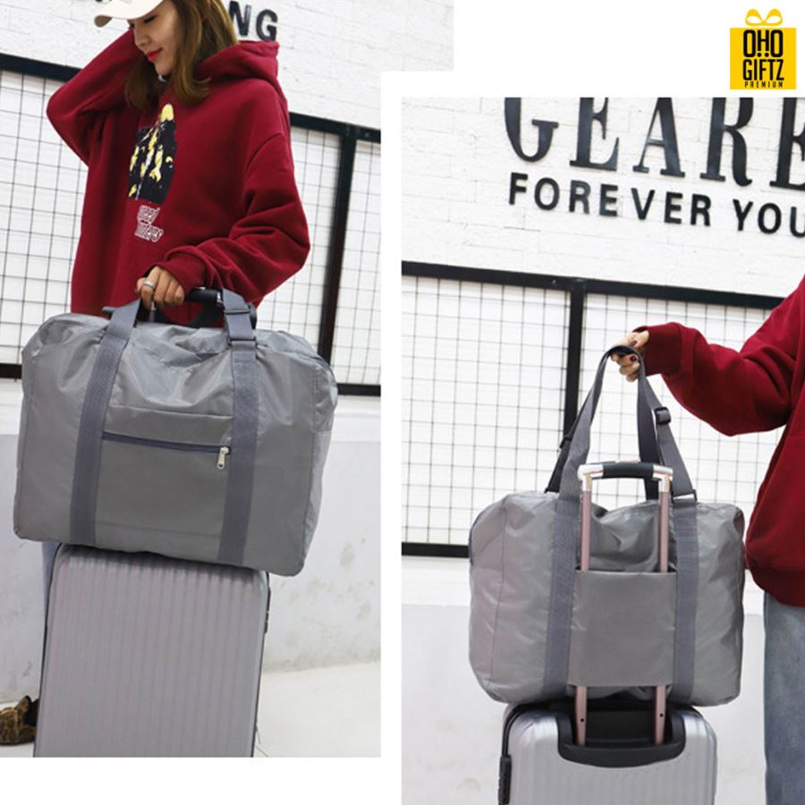 กระเป๋าพับเก็บได้ Carry on สกรีนโลโก้ ทำเป็นของพรีเมี่ยม ของที่ระลึก