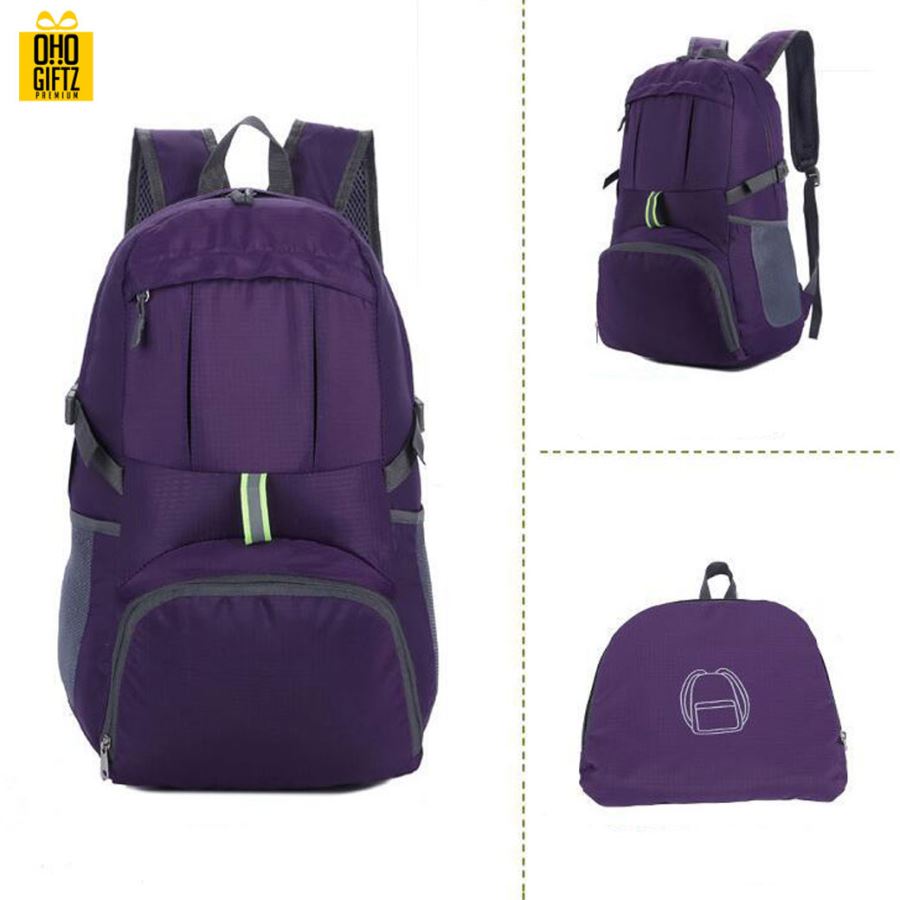 กระป๋าเป้พับได้โพลีเอสเตอร์ สกรีนโลโก้ ทำเป็นของพรีเมี่ยม ของที่ระลึก