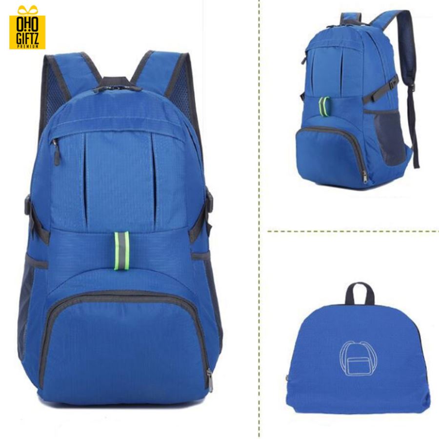 กระป๋าเป้พับได้โพลีเอสเตอร์ สกรีนโลโก้ ทำเป็นของพรีเมี่ยม ของที่ระลึก