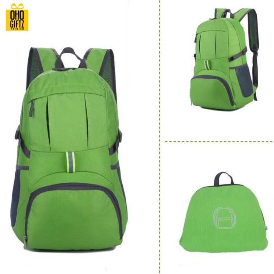 กระป๋าเป้พับได้โพลีเอสเตอร์ สกรีนโลโก้ ทำเป็นของพรีเมี่ยม ของที่ระลึก