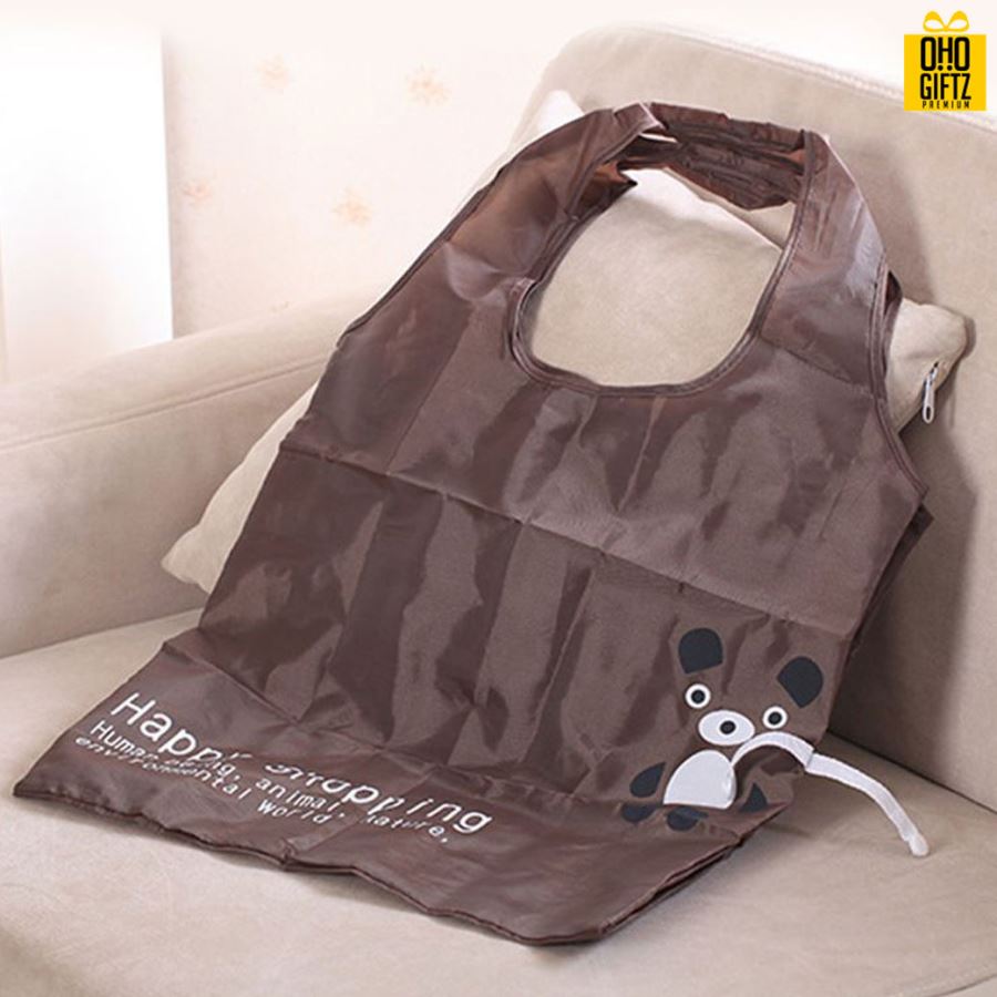 กระเป๋าผ้าม้วนเก็บได้รูปสัตว์น่ารัก สกรีนโลโก้ ทำเป็นของพรีเมี่ยม ของที่ระลึก