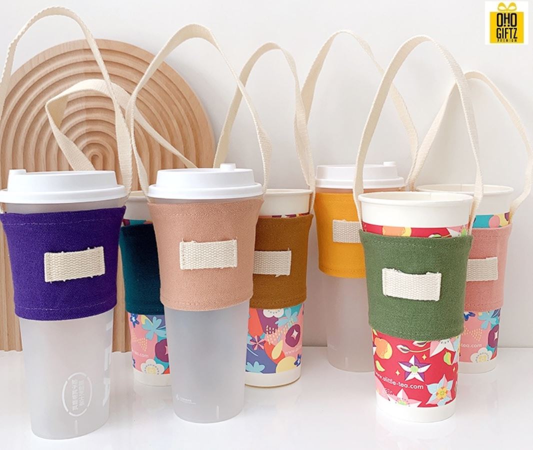 ปลอกหุ้มแก้วน้ำ สกรีนโลโก้  ทำเป็นของพรีเมี่ยมได้ 