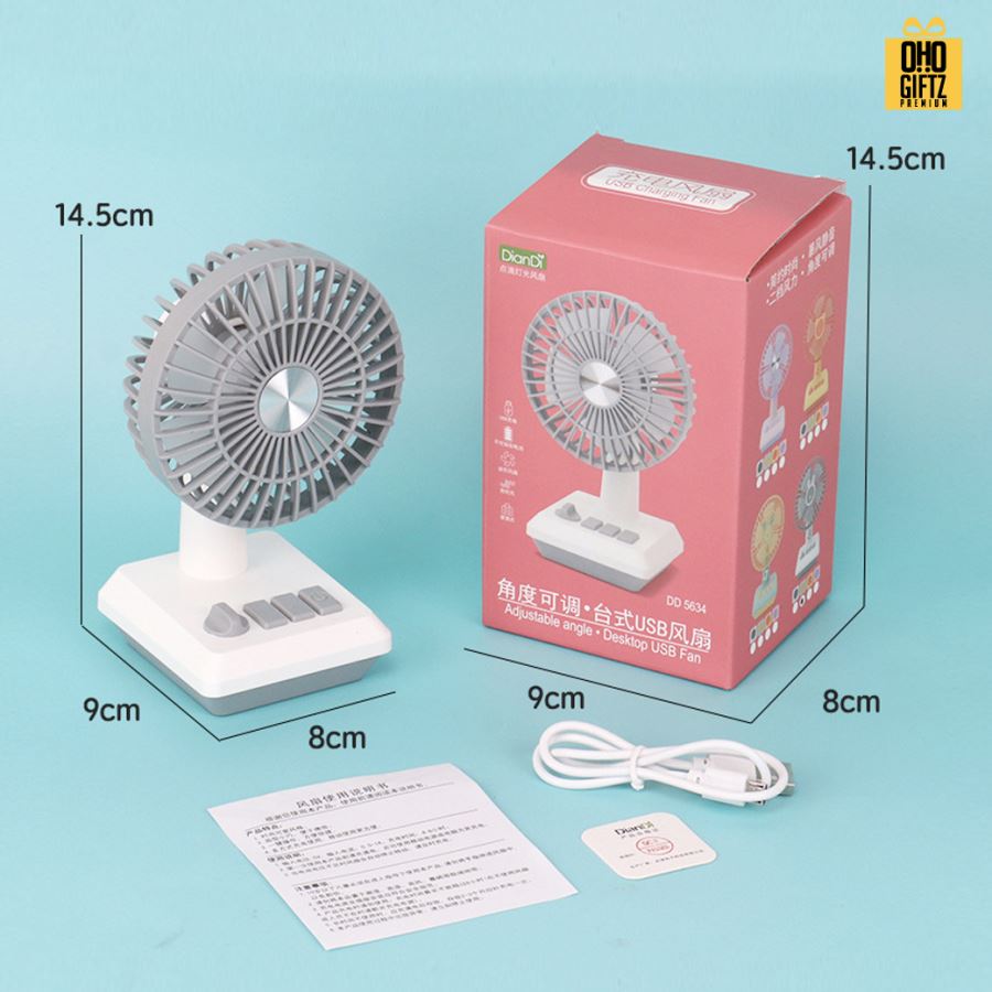 พัดลมตั้งโต๊ะเล็ก สกรีนโลโก้ ทำเป็นของพรีเมี่ยม