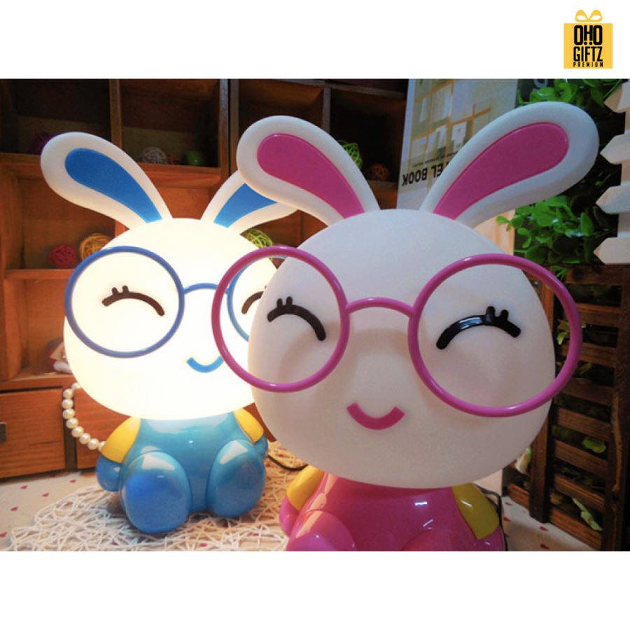 โคมไฟตั้งโต๊ะกระต่ายยิ้ม สกรีนโลโก้ ทำเป็นของพรีเมี่ยม ของที่ระลึกได้
