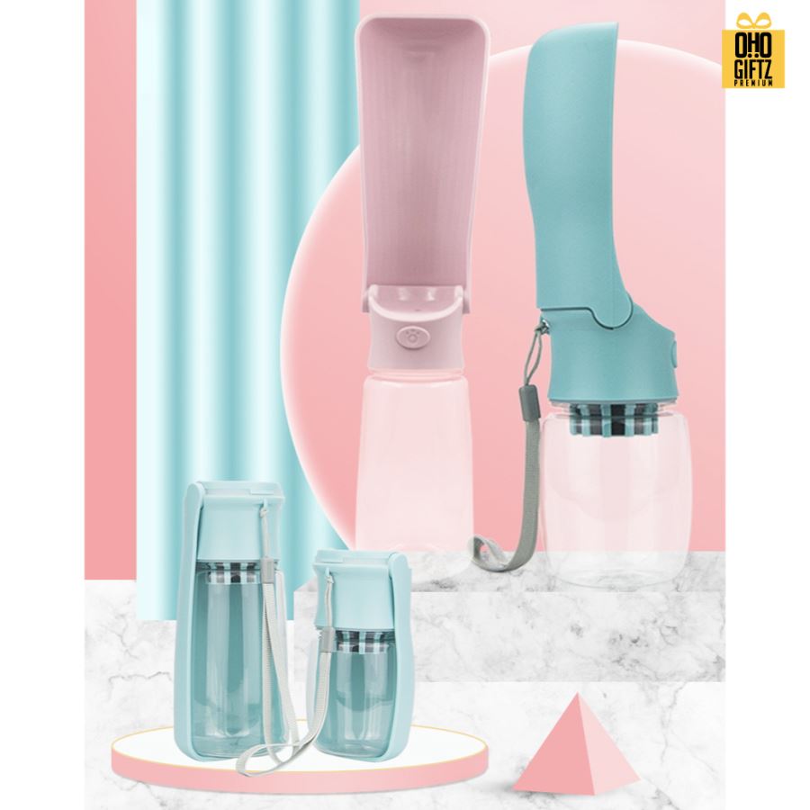 กระบอกน้ำสัตว์เลี้ยงพกพา สกรีนโลโก้ สกรีนชื่อร้าน ทำเป็นของพรีเมี่ยมได้