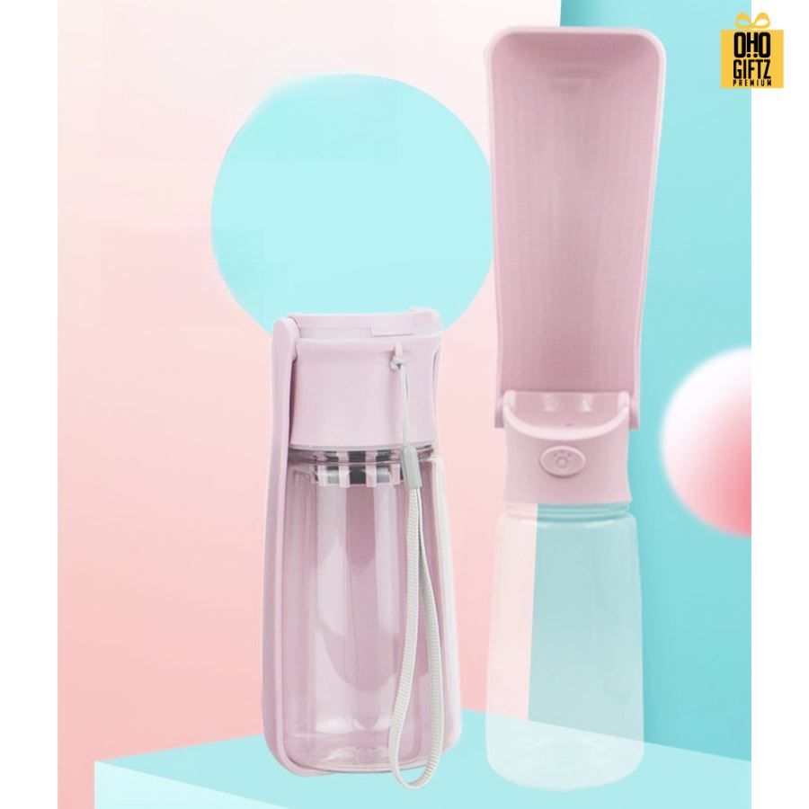 กระบอกน้ำสัตว์เลี้ยงพกพา สกรีนโลโก้ สกรีนชื่อร้าน ทำเป็นของพรีเมี่ยมได้