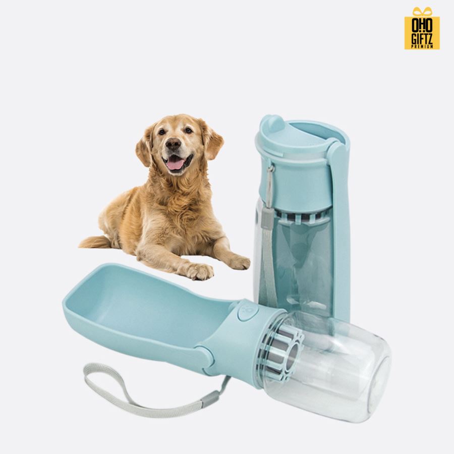 กระบอกน้ำสัตว์เลี้ยงพกพา สกรีนโลโก้ สกรีนชื่อร้าน ทำเป็นของพรีเมี่ยมได้