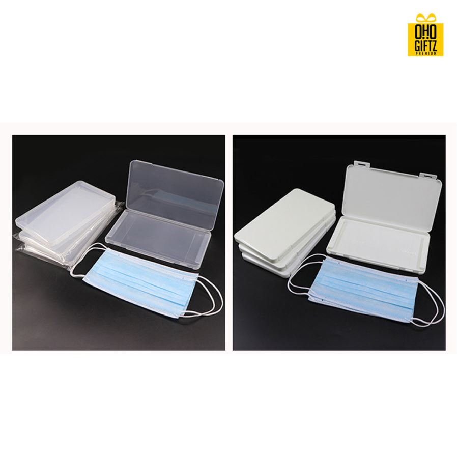 กล่องใส่หน้ากากอนามัย สกรีนชื่อ สกรีนโลโก้ ทำเป็นของพรีเมี่ยมได้ 