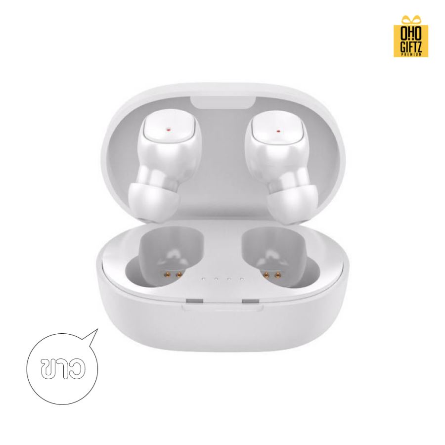 หูฟังบลูทูธสเตอริโอไร้สาย สกรีนชื่อ สกรีนโลโก้ ทำเป็นของพรีเมี่ยมได้ 