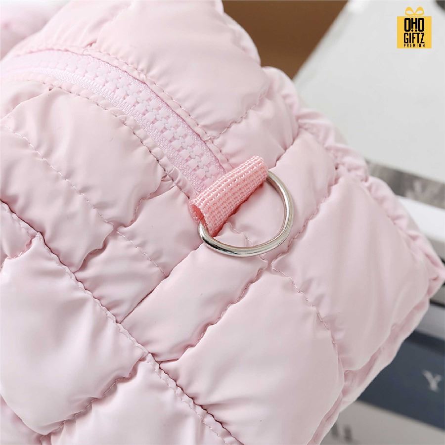 กระเป๋าเครื่องสำอางผ้าบุนวม ผลิตโลโก้ ติดลาเบล ทำเป็นของพรีเมี่ยม