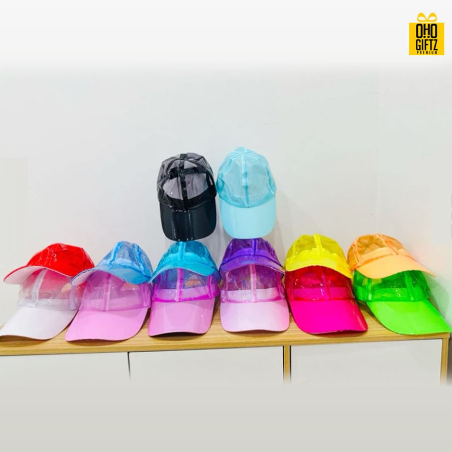 หมวกกันน้ำพลาสติกใส สกรีนโลโก้ ทำเป็นของพรีเมี่ยม ของที่ระลึกได้