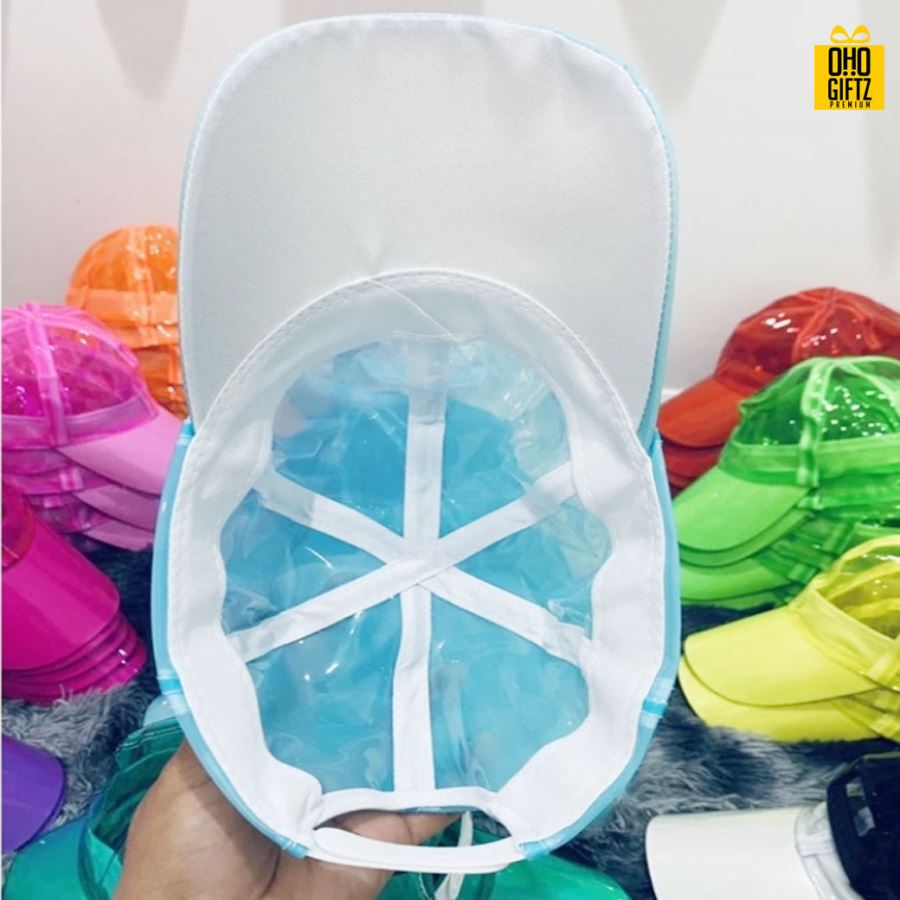 หมวกกันน้ำพลาสติกใส สกรีนโลโก้ ทำเป็นของพรีเมี่ยม ของที่ระลึกได้