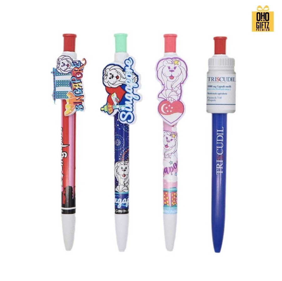 ปากกาลูกลื่นพิมพ์ลายเต็มรอบ ไม่จำกัดสี หัวคลิปดีไซน์รูปแบบได้ตามต้องการ สกรีนชื่อ สกรีนโลโก้ ทำเป็นของพรีเมี่ยมได้