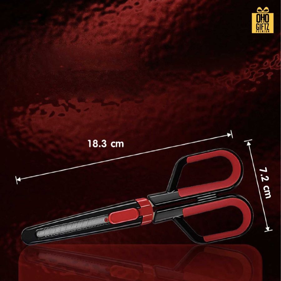 กรรไกรและคัตเตอร์ 2in1 สกรีนโลโก้ ทำเป็นของพรีเมี่ยมได้