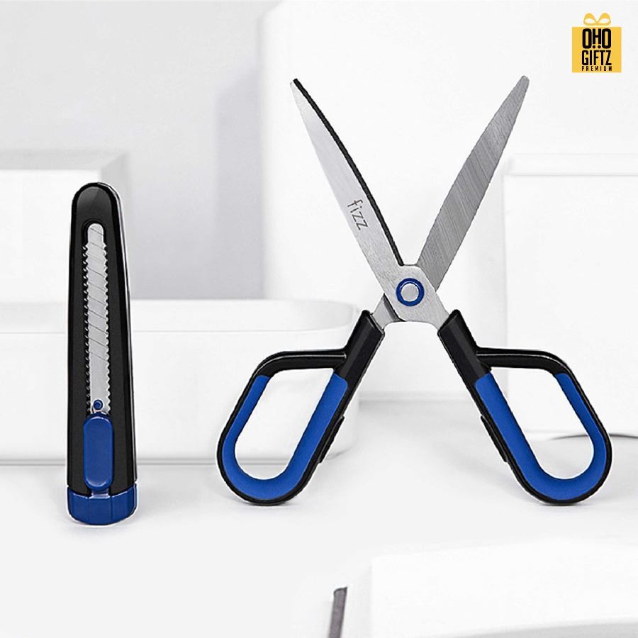 กรรไกรและคัตเตอร์ 2in1 สกรีนโลโก้ ทำเป็นของพรีเมี่ยมได้