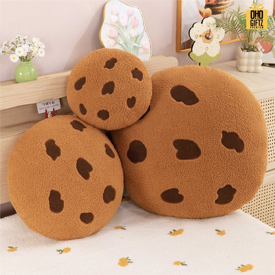 หมอนอิงคุ๊กกี้ สกรีนโลโก้ ทำเป็นของพรีเมี่ยมได้ 