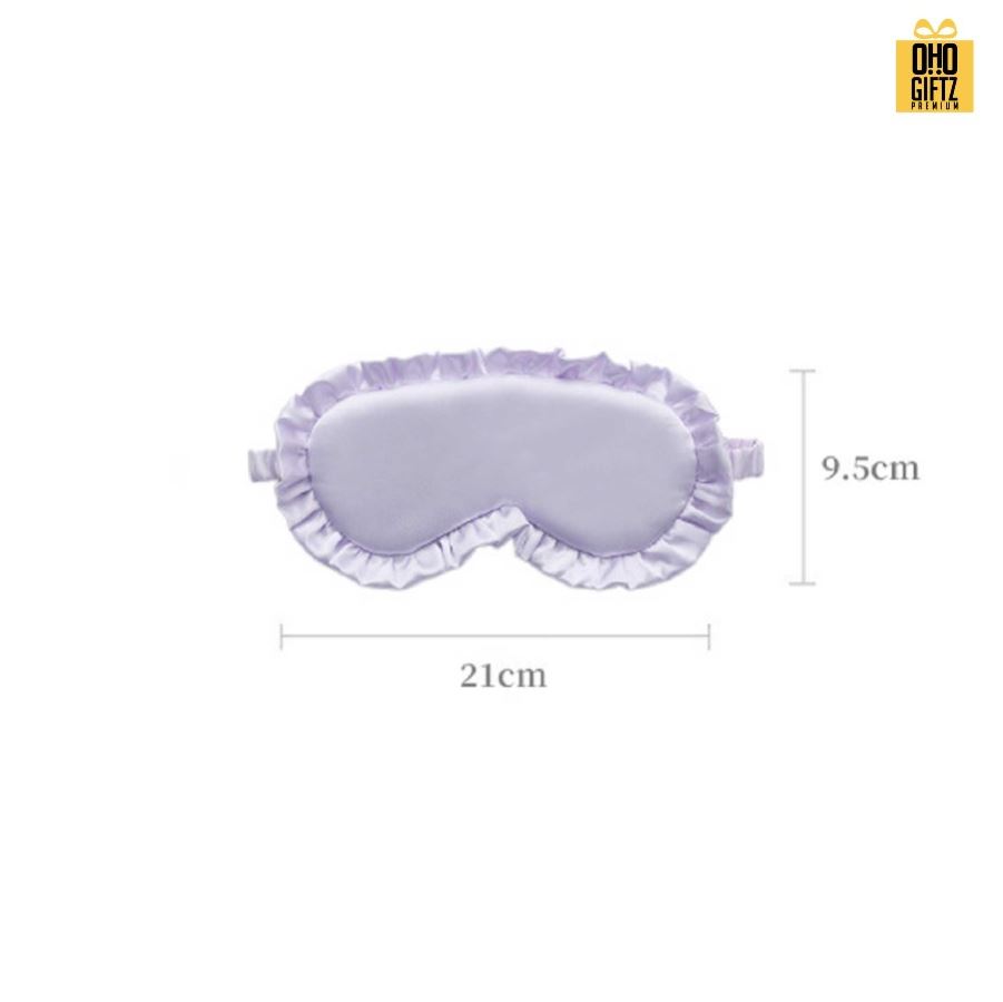 ผ้าปิดตามีจีบระบาย เพิ่มโลโก้ ติดลาเบล ทำเป็นของพรีเมี่ยมได้
