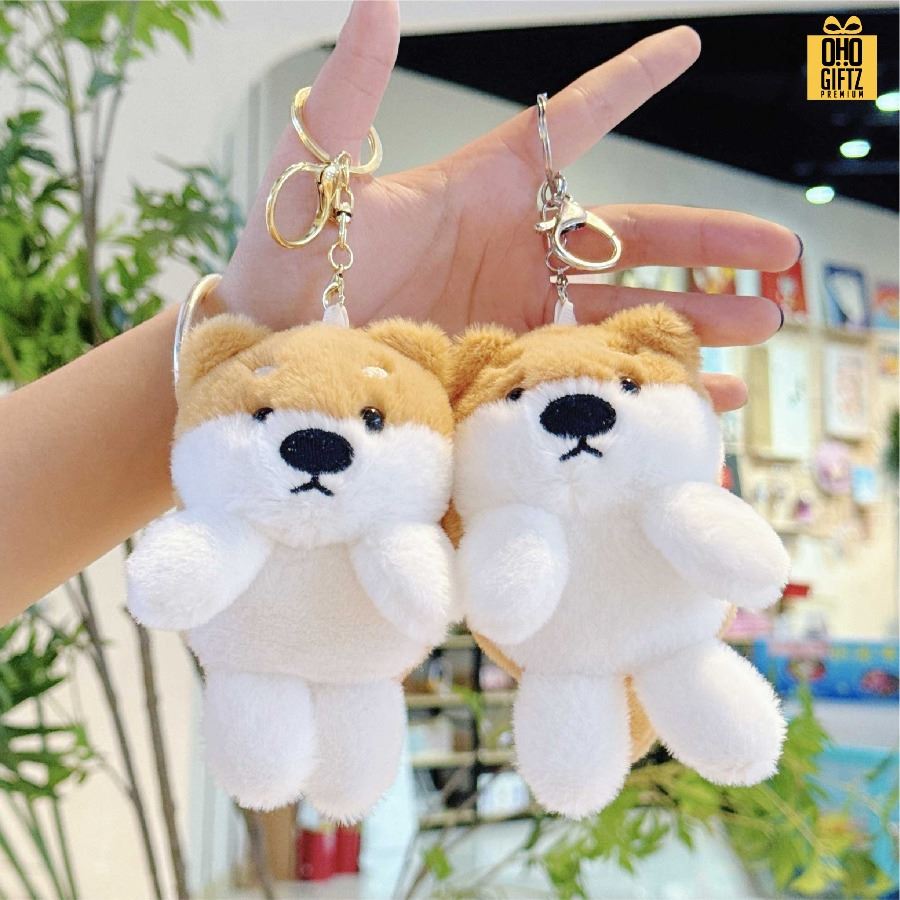 พวงกุญแจตุ๊กตาหมาชิบะ ใส่เสื้อสกรีนโลโก้ได้ สกรีนโลโก้ ทำเป็นของพรีเมี่ยมได้