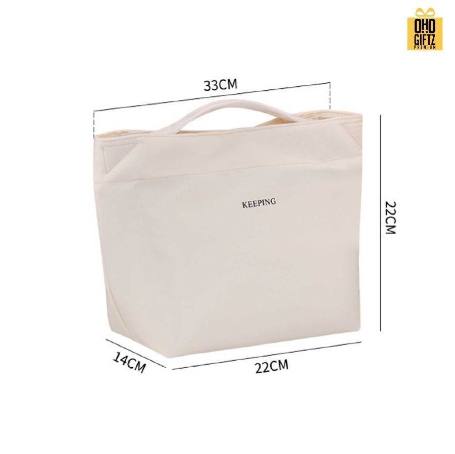 กระเป๋าใส่กล่องข้าวกลางวันเก็บความร้อน-เย็น สกรีนโลโก้ ทำเป็นของพรีเมี่ยม