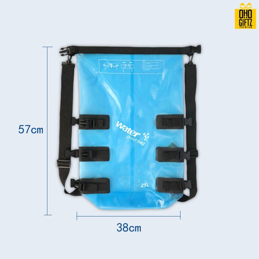 กระเป๋าเป้PVCใสกันน้ำ สกรีนโลโก้ ทำเป็นของพรีเมี่ยม