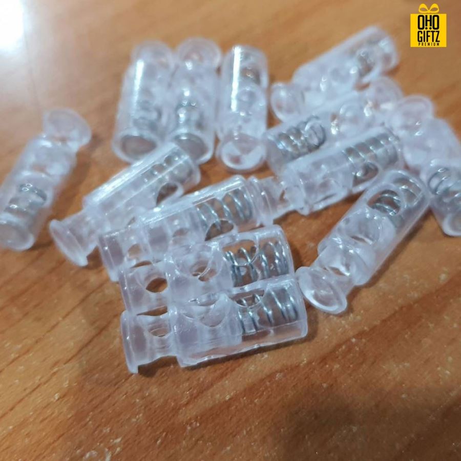 Stoper สปริง 2 รู ใช้สำหรับปรับสายคล้องหูของหน้ากาก