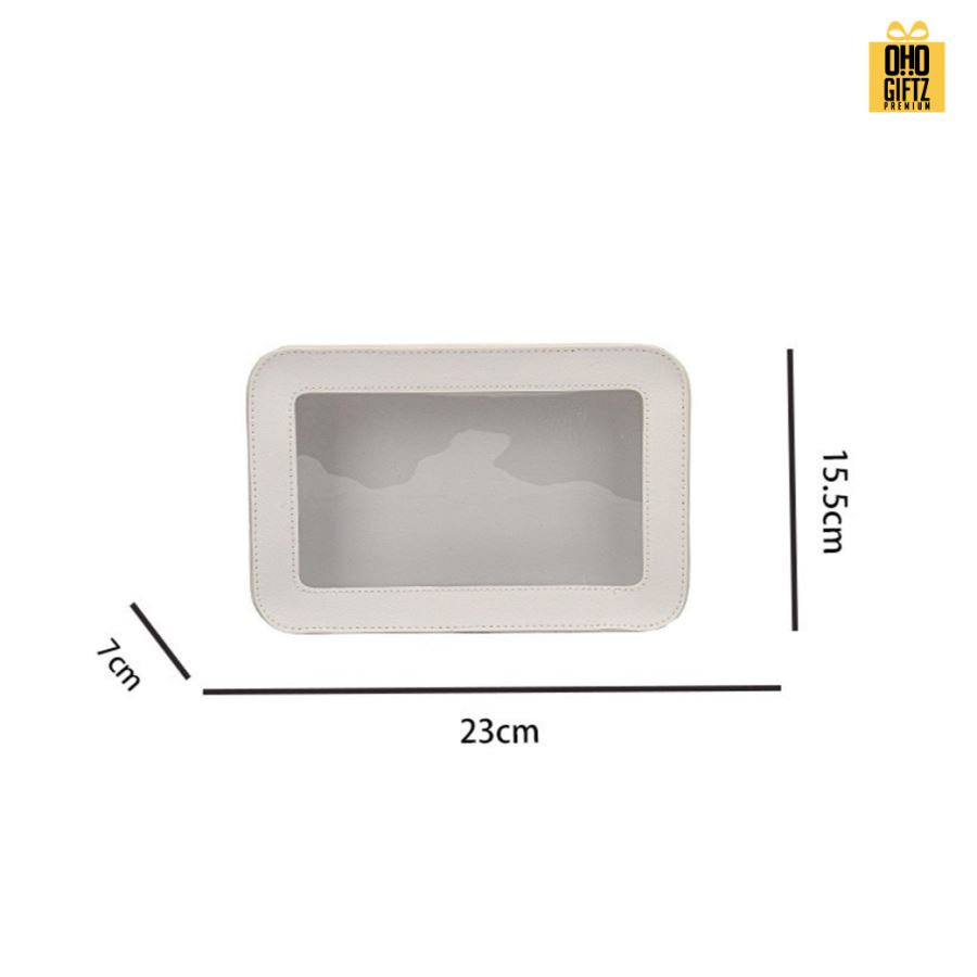 กระเป๋าใส่เครื่องสำอางสไตล์เกาหลี สกรีนโลโก้  ทำเป็นของพรีเมี่ยมได้