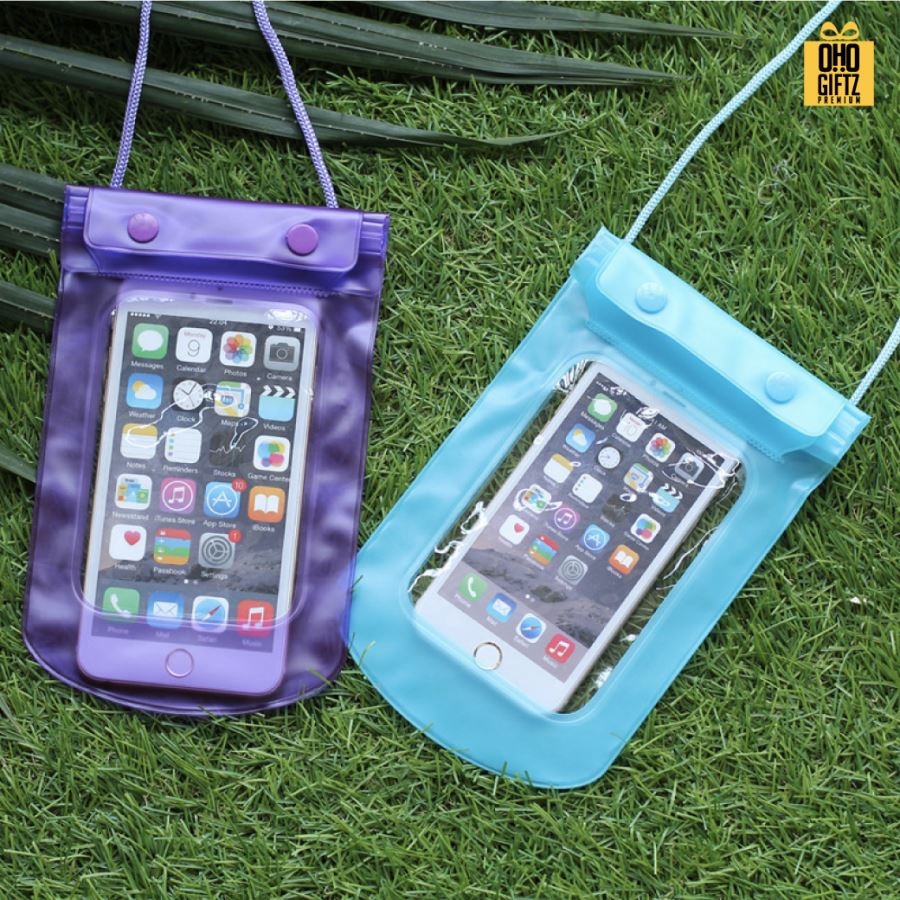 กระเป๋าใส่มือถือกันน้ำ สกรีนโลโก้  ทำเป็นของพรีเมี่ยม