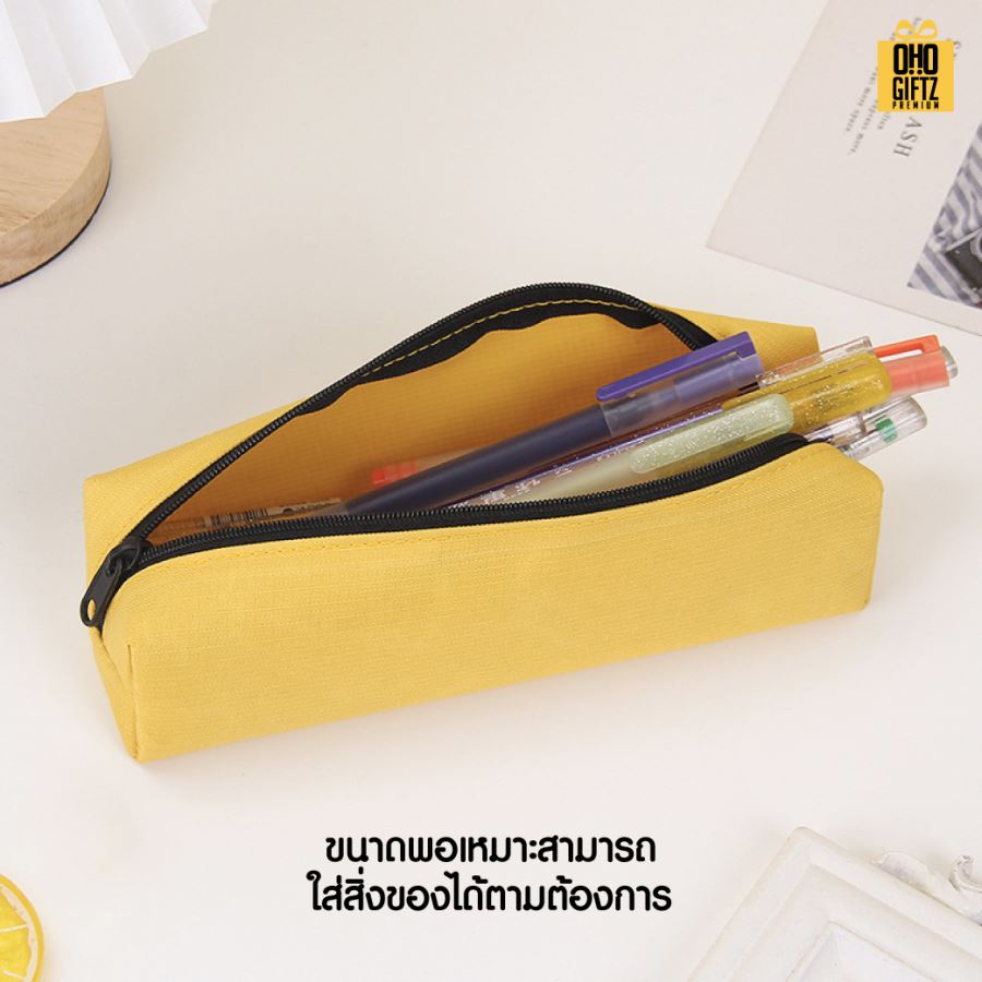 กระเป๋าใส่ดินสอสไตล์เกาหลี สกรีนโลโก้  ทำเป็นของพรีเมี่ยมได้