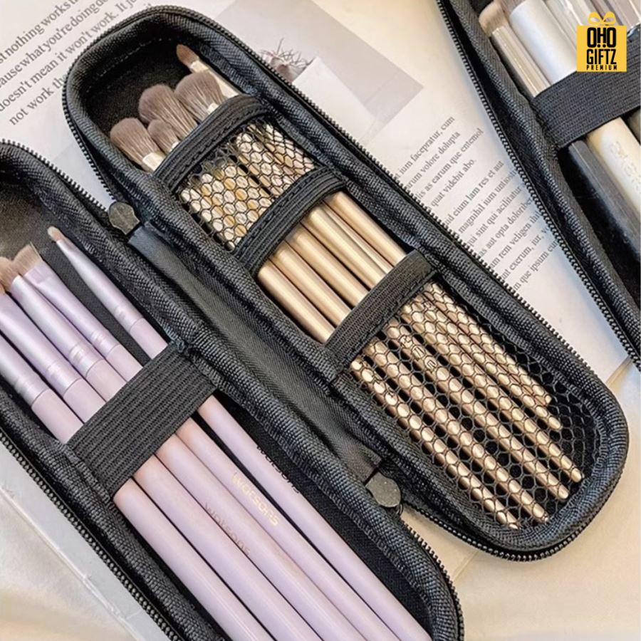 กล่องเก็บแปรงแต่งหน้า หรือเครื่องเขียน สกรีนโลโก้ ทำเป็นของพรีเมี่ยม