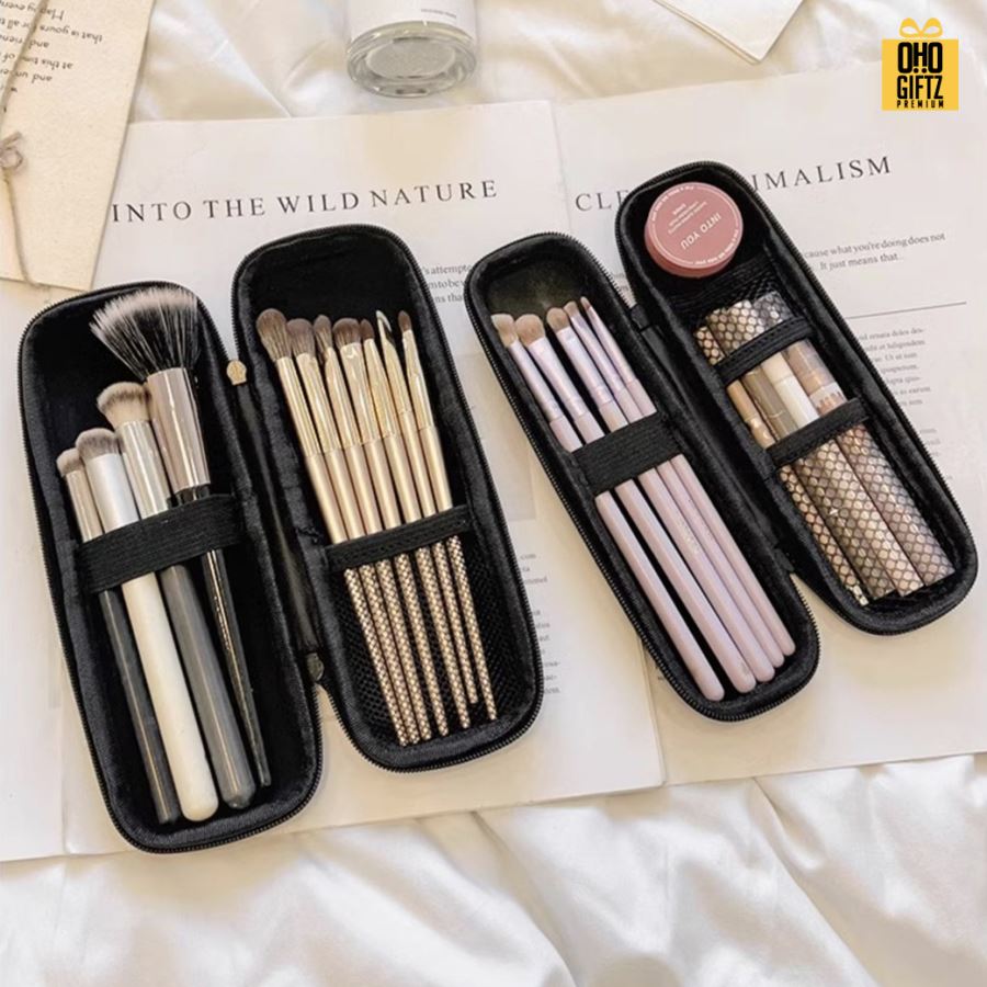 กล่องเก็บแปรงแต่งหน้า หรือเครื่องเขียน สกรีนโลโก้ ทำเป็นของพรีเมี่ยม