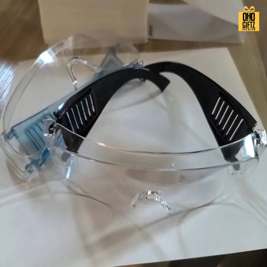 แว่นตาใสกันน้ำ สกรีนโลโก้  ทำเป็นของพรีเมี่ยม