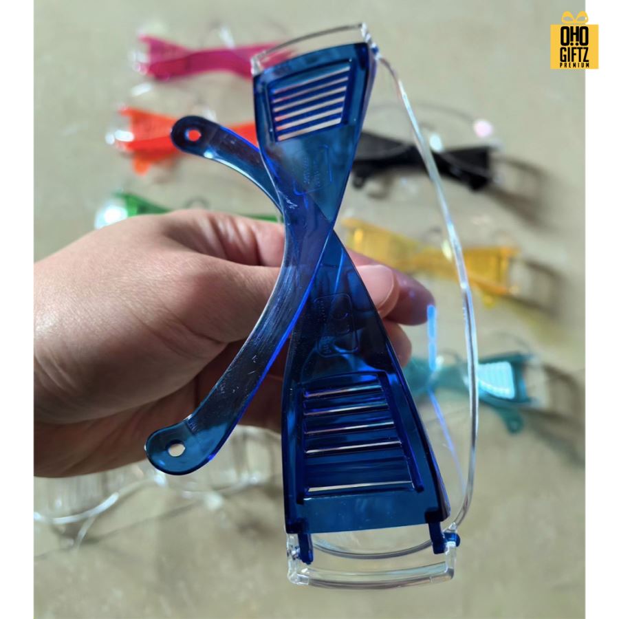 แว่นตาใสกันน้ำ สกรีนโลโก้  ทำเป็นของพรีเมี่ยม