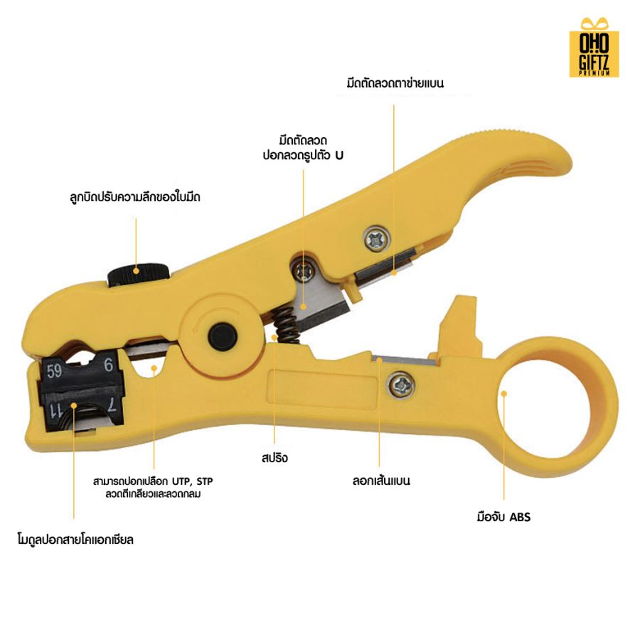 คีมตัดสายไฟ ปอกสายไฟ  สกรีนโลโก้ ทำเป็นของพรีเมี่ยมได้