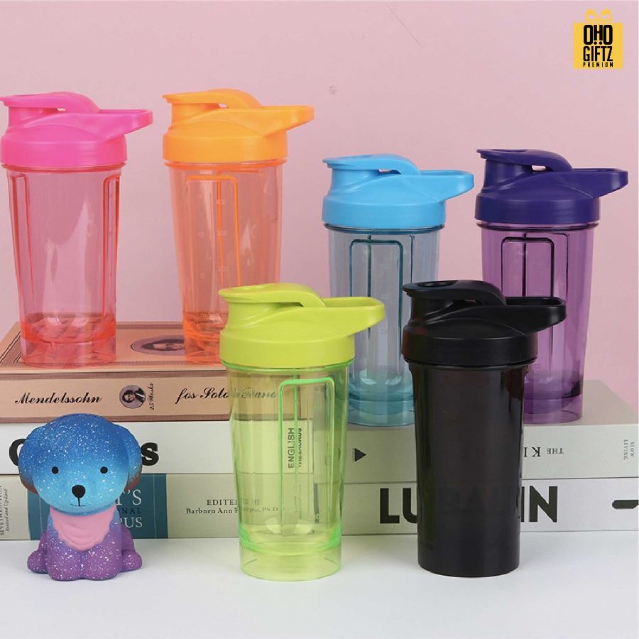 กระบอกเชคสีสดใส สกรีนโลโก้ ทำเป็นของพรีเมี่ยมได้