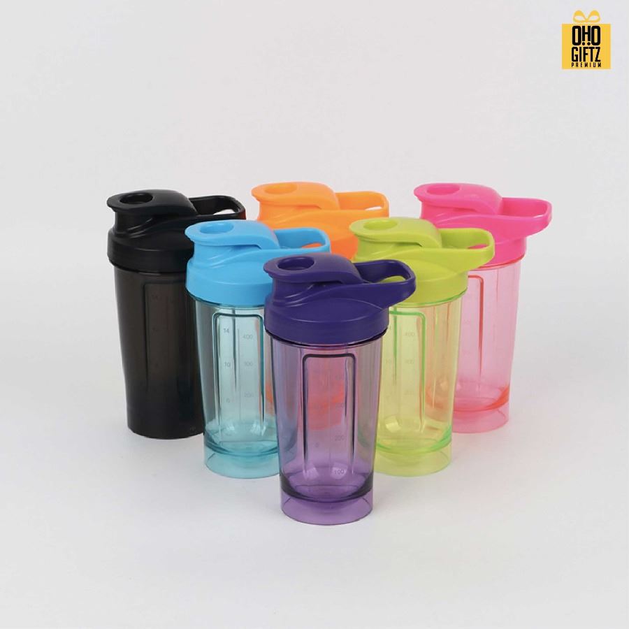 กระบอกเชคสีสดใส สกรีนโลโก้ ทำเป็นของพรีเมี่ยมได้