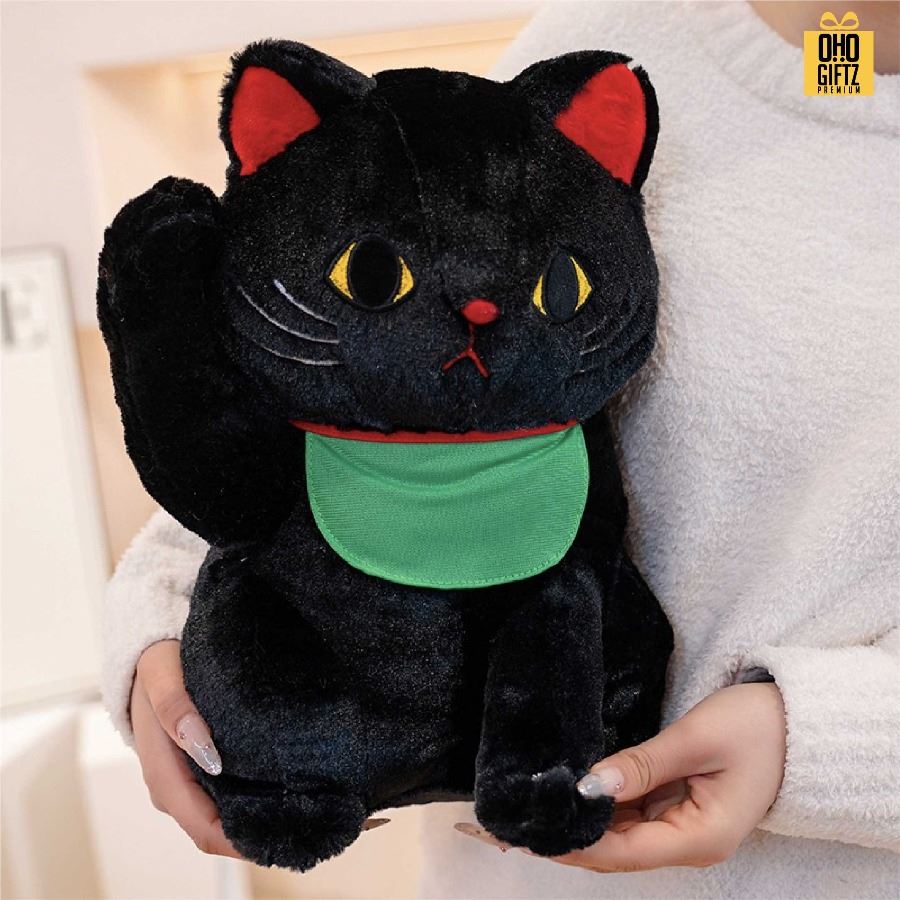 ตุ๊กตาแมวกวัก สกรีนโลโก้ ทำเป็นของพรีเมี่ยมได้ 