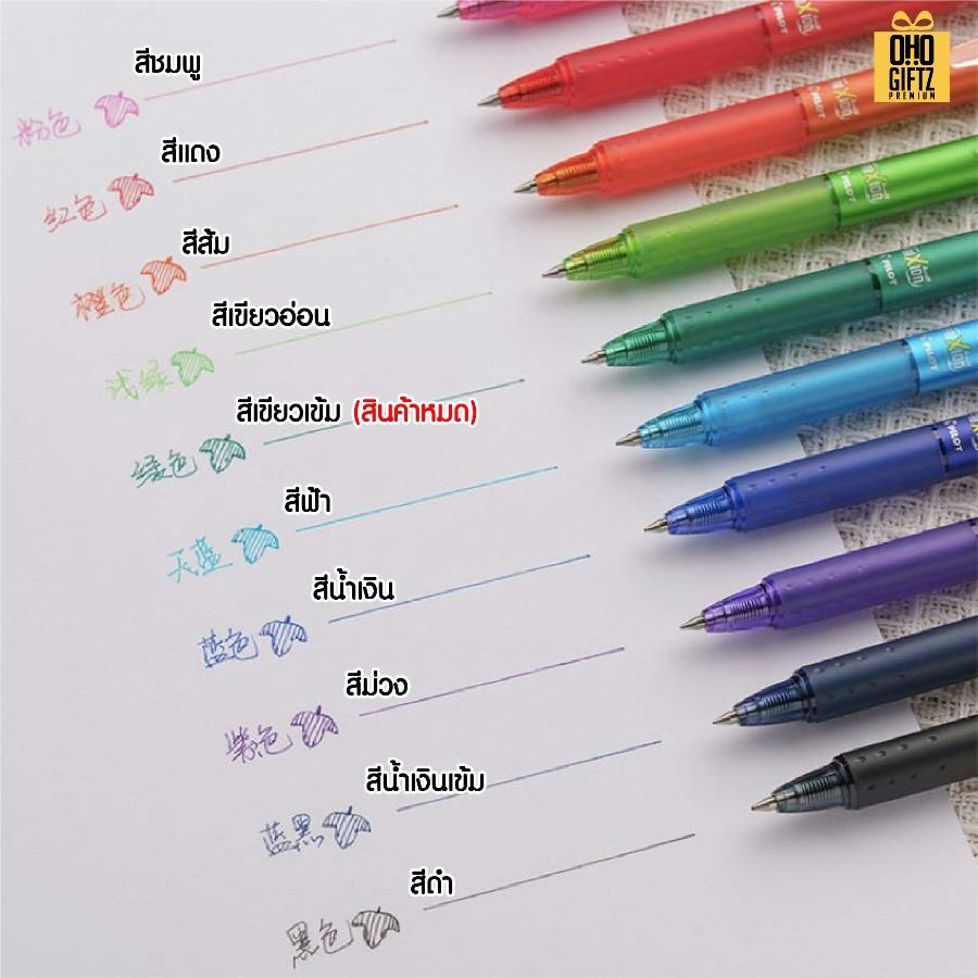 ปากกาหมึกเจล แบบลบได้ สกรีนชื่อ สกรีนโลโก้ ทำเป็นของพรีเมี่ยมได้