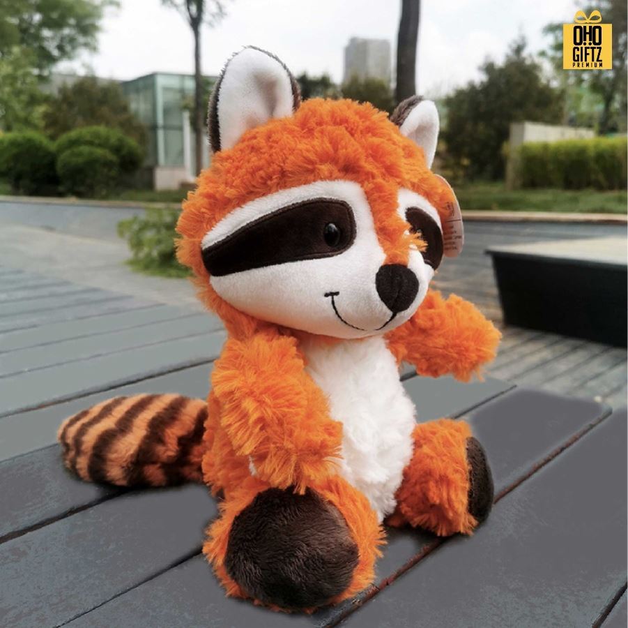 ตุ๊กตาแร็คคูนใส่เสื้อ สกรีนโลโก้ ทำเป็นของพรีเมี่ยมได้ 