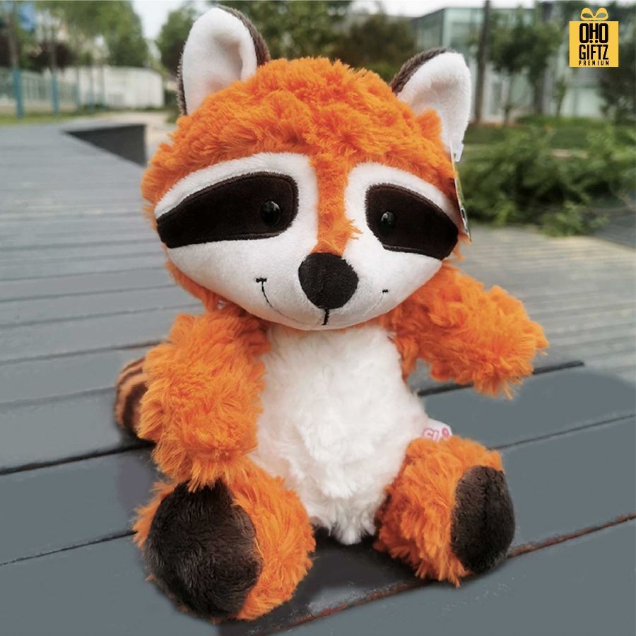 ตุ๊กตาแร็คคูนใส่เสื้อ สกรีนโลโก้ ทำเป็นของพรีเมี่ยมได้ 