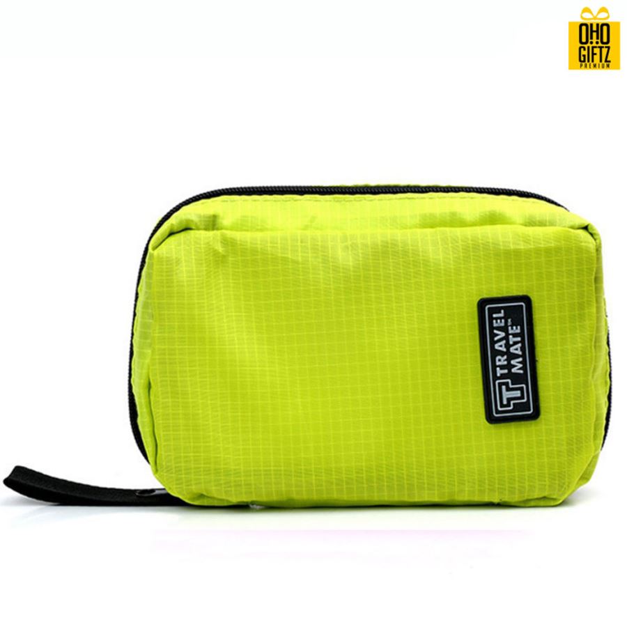 กระเป๋าผ้าไนลอนใส่อุปกรณ์อาบน้ำแขวนได้ สกรีนโลโก้ ทำเป็นของพรีเมี่ยม ของที่ระลึก