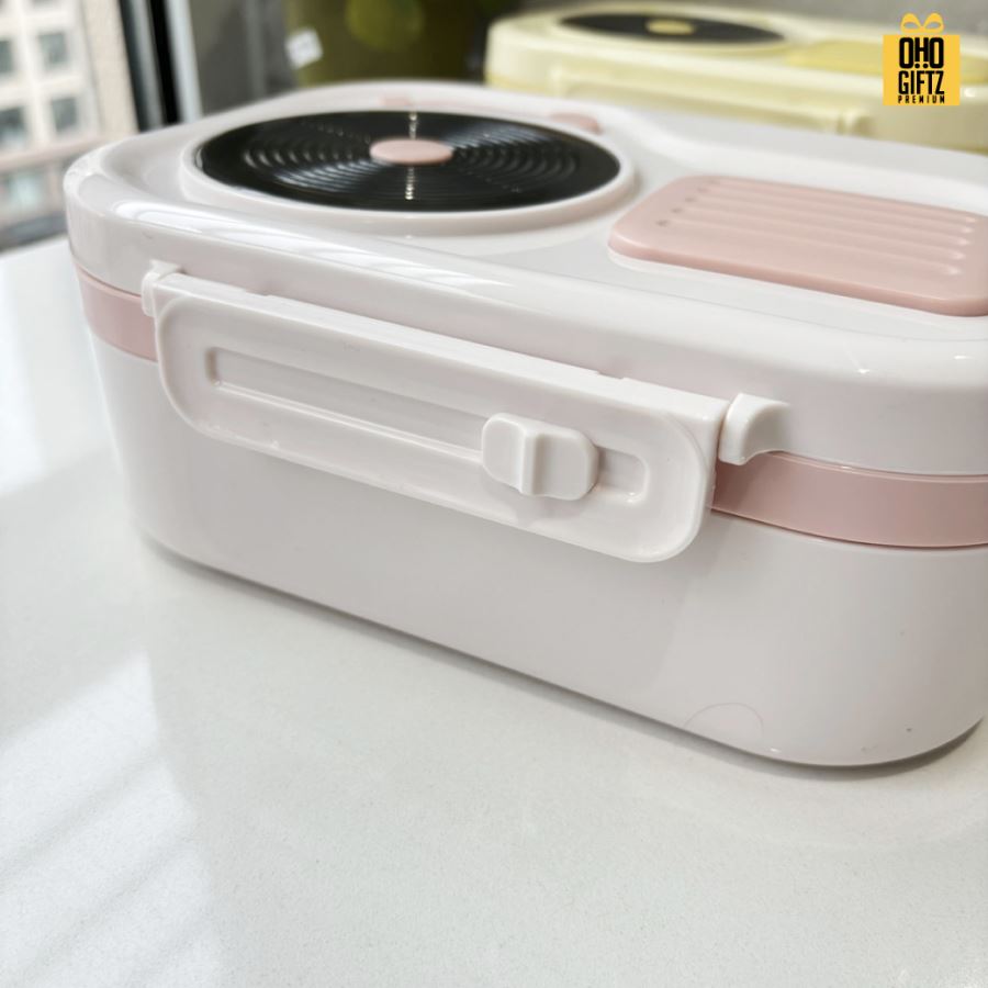 กล่องข้าวทรงวิทยุ สกรีนโลโก้ ทำเป็นของพรีเมี่ยมได้